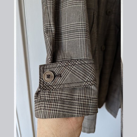 DRYKORN - checkered cotton coat Sz 52 - Picture 6 of 11